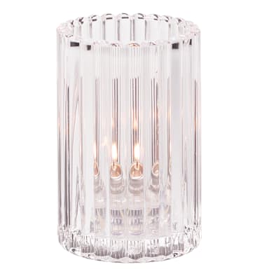 Hollowick 1502C Clear Glass Vertical Rod Cylinder Lamp