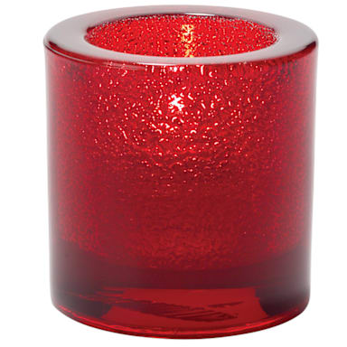 Hollowick 5140RJ Ruby Jewel Thick Glass Tealight Lamp