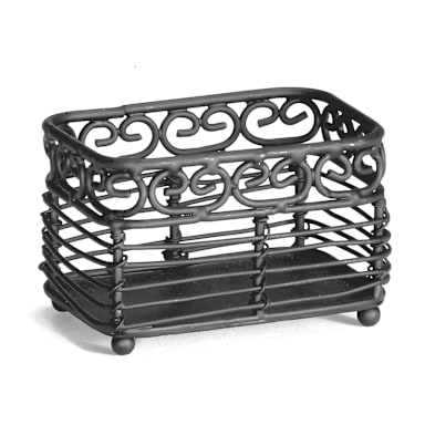TableCraft BK256 Mediterranean Collection Black Sugar Packet Caddy