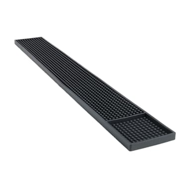 Darling Foodservice Black 3.25" x 24" Bar Mat
