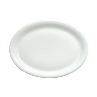 1880 Hospitality F8000000345 Bright White Ware 10" Oval Platter - 12/CS