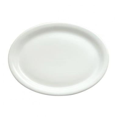 1880 Hospitality F8000000359 Bright White 11.5" Oval Platter