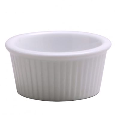 1880 Hospitality F8010000612 Bright White Ware 2.5 Oz. Fluted Ramekin - 36/CS
