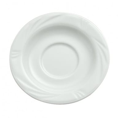1880 Hospitality R4510000501 Arcadia White Porcelain Saucer