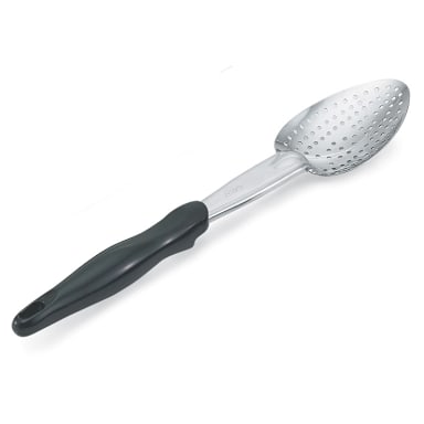 Vollrath 64132 Black Handled Perforated 13-13/16" Basting Spoon