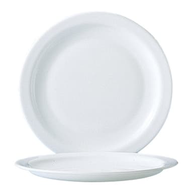 Arcoroc 57975 Restaurant White NR 9.25" Plate