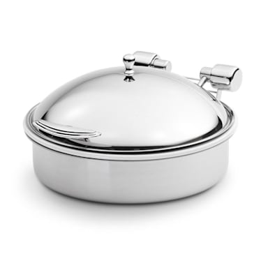 Vollrath 46123 Intrigue Round 6 Quart Induction Chafer with Food Pan
