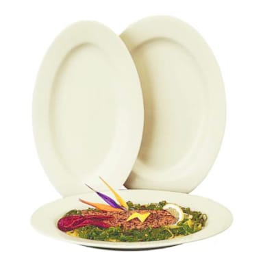 Homer Laughlin 21800 15 x 10.63" Mediterranean Platter - Dozen