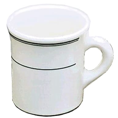 Homer Laughlin China 3001 Green Band 8.75 Oz. Coffee Mug