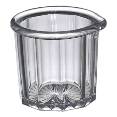 Gessner 1500 CLEAR SAN Plastic 2 Oz. Syrup Pitcher / Creamer