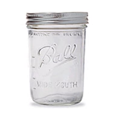 Ball® 1440066000 Wide Mouth 16 Oz. Glass Mason Jars