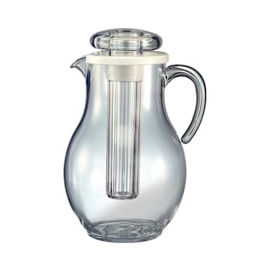 Service Ideas SWP33SB Acrylic 3.3 Liter Ice Tube Smooth Body Pitcher