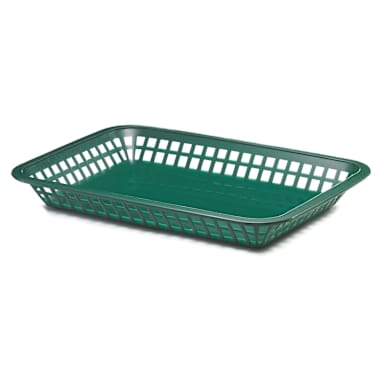 TableCraft 1079FG Grande Green 11.75 x 8.5" Platter Basket - Dozen
