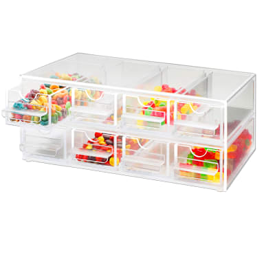 Cal-Mil 287 Clear Acrylic 8 Drawer Topping Dispenser