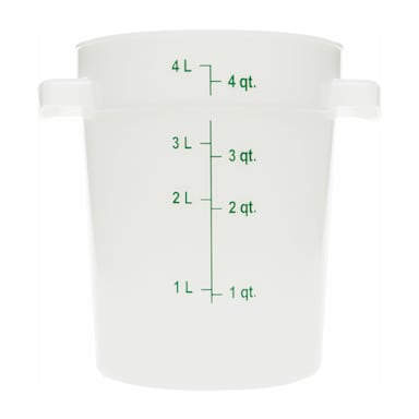 Carlisle 035002 4 Qt. White Food Storage Container