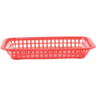 TableCraft 1077R Grande Red 10-3/4" Platter Basket - Dozen
