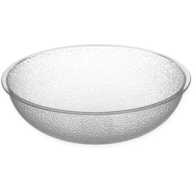 Carlisle 721007 3 Qt. Clear Round Pebbled Bowl