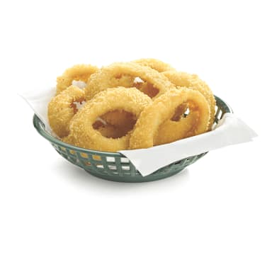 TableCraft 1075FG Forest Green 8" Round Chicago Platter Basket - Dozen