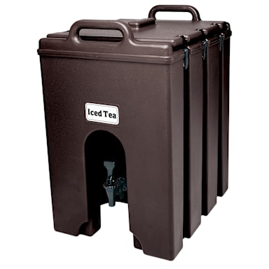 Cambro 1000LCD131 Camtainer Brown 11.75 Gal. Insulated Beverage Server