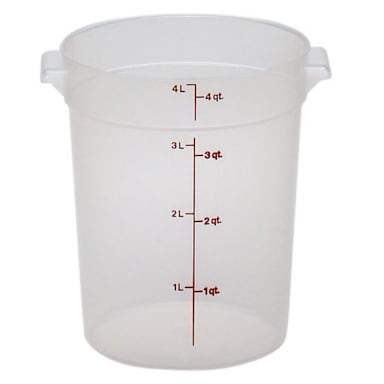 Cambro RFS4PP190 Translucent Round 4 Qt Food Storage Container