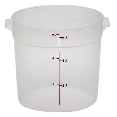 Cambro RFS6PP190 Translucent Round 6 Qt Food Storage Container