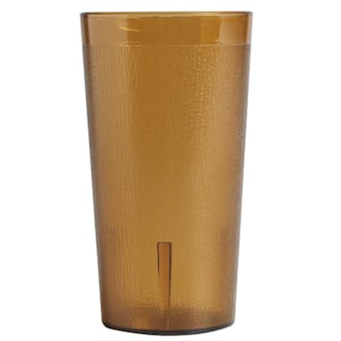 Cambro 1600P153 Colorware Amber 16.4 oz. Plastic Tumbler