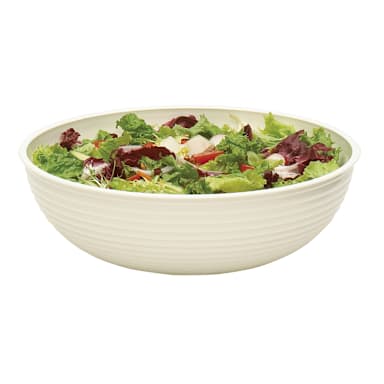 Cambro RSB18CW148 Camwear White 20.2 Qt. Round Ribbed Bowl