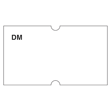 DayMark IT120533 DissolveMark Blank White Label for DM-3 Gun - 1,000 / RL