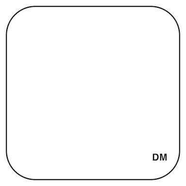 DayMark 110078 DissolveMark™ 1" Blank White Label