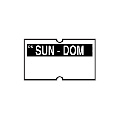 DayMark IT120534-7-SUN 1-Line Sunday Day Label For DM-3 Label Gun - 8000 / PK