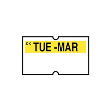 DayMark IT120543-2-TUE 1-Line Tuesday Label For DM-3 Label Gun - 8000 / PK