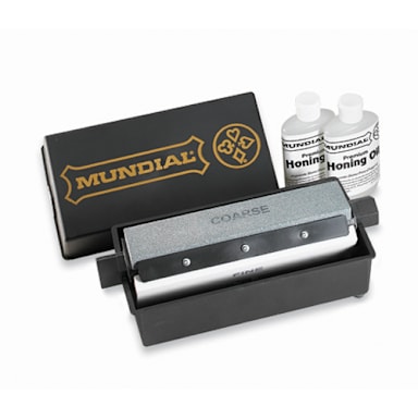 Mundial® ZH080 Rotating 3-Stone 8" Multi-Hone Sharpener With Oil
