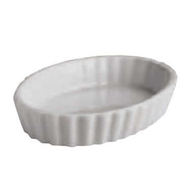 Hall China 851-WH White 3 Oz. Fluted Souffle / Creme Brulee