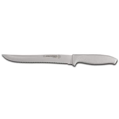 Dexter Russell SG158SC-PCP SofGrip White 8" Scalloped Utility Knife