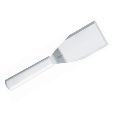MundialĀ® W5686 White Handled 4" x 3" Hamburger Turner