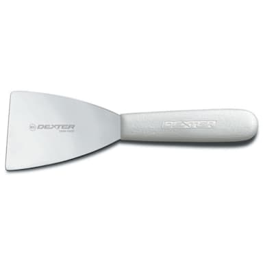 Dexter Russell S290RC Sani-Safe White Handle Stiff 3" Pan Scraper