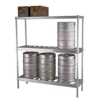 New Age Industrial 1288 Aluminum 8 Keg Capacity Beer Keg Rack
