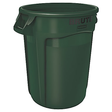 Rubbermaid FG263200DGRN BRUTE Green 32 Gallon Container w/o Lid