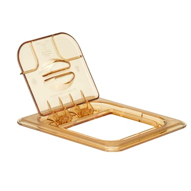 Cambro 60HPL150 Amber Solid FlipLid for 1/6 Size Food Pan