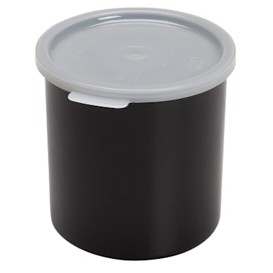 Cambro CP12110 Camchiller Black Plastic 1.2 Qt. Round Crock with Lid