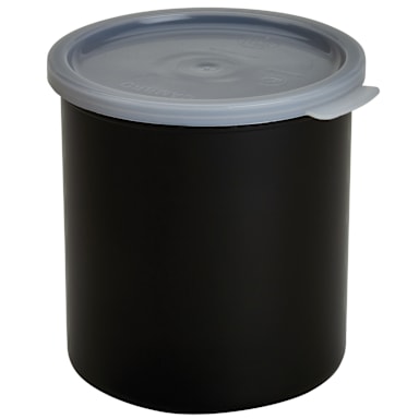 Cambro CP27110 Black Plastic 2.7Qt. Round Crock with Lid