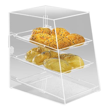 Cal-Mil 260 Slant Front Clear Acrylic 3 Shelf Display Case