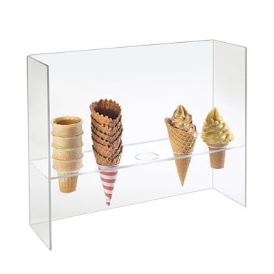 Cal-Mil 394 Clear Acrylic Cone Holder with Guard