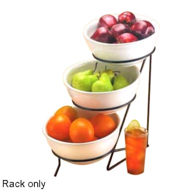 Cal-Mil C1222-8 Black Wire Rings 3 Tier 18" Rack
