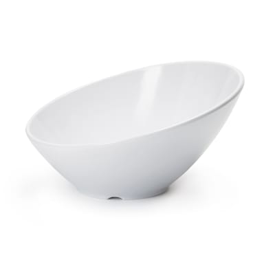G.E.T. B-789-W San Michele White Melamine 1.1 Qt. Cascading Bowl