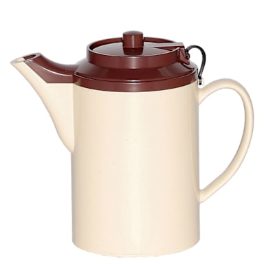 Service Ideas TST612ST/BR 16 Oz. Stoneware / Brown Teapot - 6 / CS
