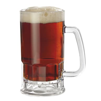 G.E.T. 00085-PC-CL Clear 20 Oz. Beer Mug with Handle - Dozen
