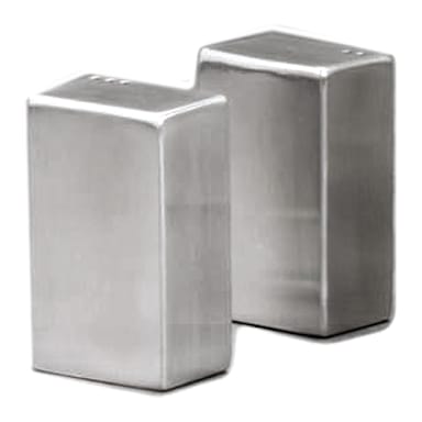 American Metalcraft SP4 Rectangular S/S Salt & Pepper Shaker Set
