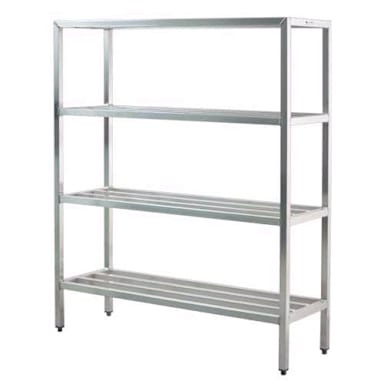 New Age 1070 Aluminum 72 x 20 x 42" Bar Style 2-Shelf Unit