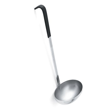 Vollrath 56728 S/S 8 Ounce Oval Ladle With Black Kool-Touch Handle
